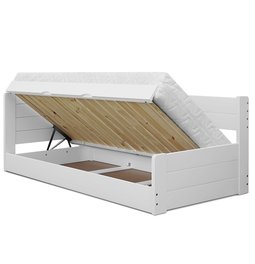 łóżko drewniane z pojemnikiem na pościel schowek na rzeczy producent woj opolskie