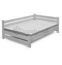 łóżko drewniane mega solidne z oparciem REVEL 160x220