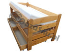 łóżko podnoszone sosnowe z 3 pojemnikami ARENA 140x200