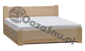 łóżko sosnowe z pojemnikiem na pościel 120x220 schowek otwierane producent