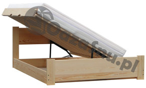 łóżko drewniane 120x220 z podnoszeniem schowek na rzeczy producent Prudnik