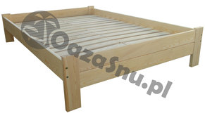 łóżko 120x210 z niskim zagłówkiem drewniane lite sosnowe produkcja woj opolskie