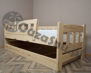 łóżko z barierkami dla dzieci 100x200 cm mocna konstrukcja otwierany pojemnik na pościel producent Prudnik Opole Katowice Wrocław Gliwice