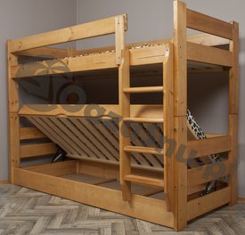 producent łóżek sosnowych piętrowych 80x190 cm mocne z pojemnikiem na pościel zabawki