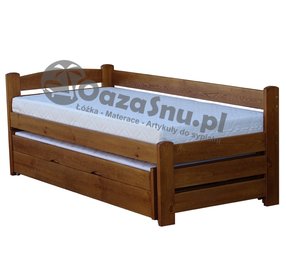 łóżko drewniane z wysuwanym spaniem dla dzieci 80x160 producent łóżek