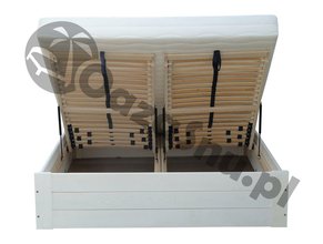łóżko sosnowe z pojemnikiem 100x200 na wymiar producent praktyczny pojemnik na pościel Prudnik