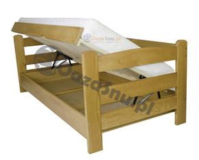łóżko dla babci i dziadka do sypialni wygodne wstawanie podwyższone siedzisko producent łóżek