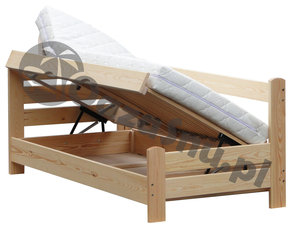 łóżko z podnoszonym zagłówkiem i pojemnikiem na pościel do przechowywania producent