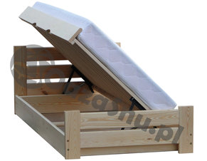 tapczan drewniany 120x220 łóżko sosnowe z pojemnikiem producent łóżek na wymiar