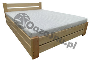 łóżko drewniane z pojemnikiem 100x210 producent łóżek sosnowych na wymiar