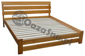 mocne łóżko drewniane 90x200 ładny zagłówek efektowny minimalistyczny