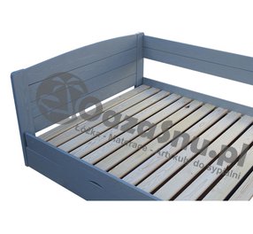 mocne łóżko sosnowe do sypialni 160x200 otwieranie pojemnik na pościel producent