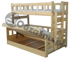 łóżko piętrowe dolne łóżko szersze 120x200 górne łóżko węższe mniejsze producent