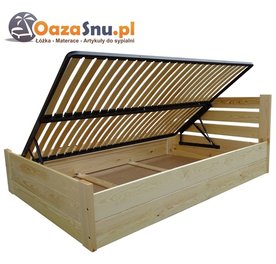 łóżko z dużym pojemnikiem do przechowywania 120x220 stelaż elastyczny rama metalowa producent łóżek