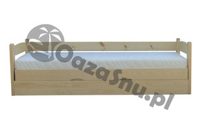łóżko 90x180 z miejscem na pościel dla dzieci barierki z każdej strony polski producent mocny tapczan drewniany prudnik woj opolskie