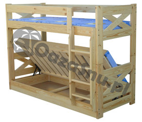 ładne łóżko piętrowe 80x190 prowansja pojemnik na pościel mocne drewniane producent prudnik