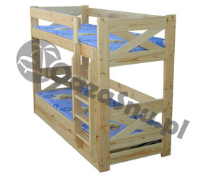 łóżko piętrowe dla dziewczynek drewno ładne 90x180 mocne deski producent prudnik