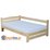 łóżko z osłoną ściany 100x210 drewniane