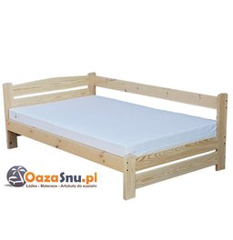 łóżko drewniane z barierką od ściany producent