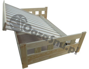 tapczan drewniany 140x200 cm do maleńkiej sypialni mocne łóżko wygodne producent