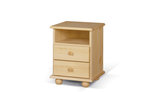 szafka, stolik nocny z litego drewna sosnowego GRANO 55x42x40 dwie szuflady, półka