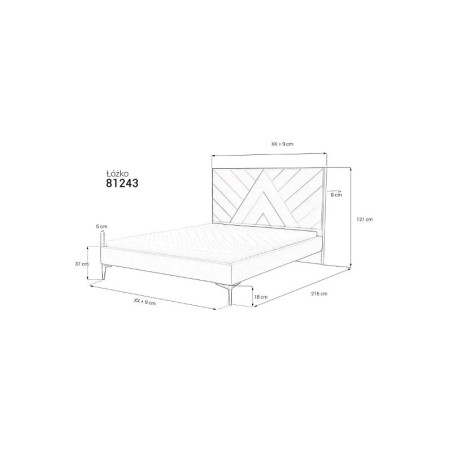 Łóżko tapicerowane MK Foam 81243