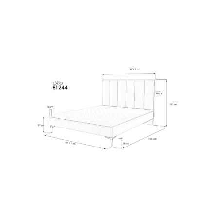 Łóżko tapicerowane Mk Foam 81244