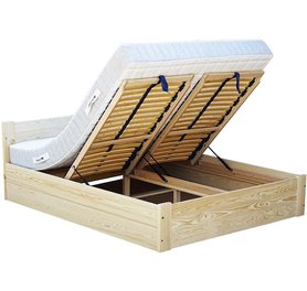 sosnowe łóżko 90x200 z głęboką skrzynią drewniane producent prudnik woj opolskie