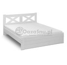 łóżko drewniane mega solidne z oparciem BUENA 140x220