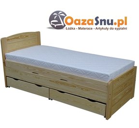 łóżko z pojemnikami 120x200 praktyczne drewniane producent prudnik
