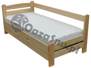 łóżko sosnowe otwierane ze stelażem elastycznym regulowanym