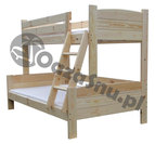 łóżko piętrowe KOLOS 120x200 3 osobowe mega mocne 120 kg