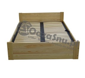 łóżko drewniane 140x200 z głębokim pojemnikiem do przechowywania producent łóżek prudnik