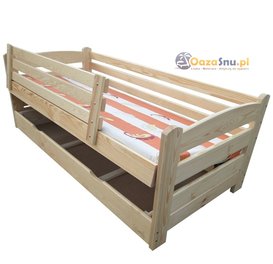 tapczan drewniany 90x190 cm łóżko sosnowe otwierane z podnoszonym pojemnikiem i barierkami zakład produkcyjny prudnik woj opolskie śląskie dolnośląskie