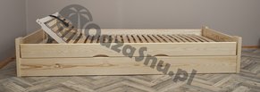 tapczan drewniany ze stelażem elastycznym regulowany zagłówek trwałe łóżka na wymiar producent