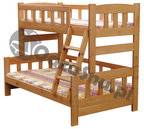 łóżko piętrowe WIKING 140x200 3 osobowe potężne 120 kg