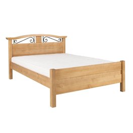 łóżko z ażurowym zagłówkiem łóżko z litego drewna sosna metal