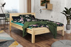 łóżko drewniane sosnowe klasyczne z pełnym zagłókiem CAPRI 120x200