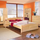 łóżko drewniane sosnowe klasyczne z pełnym zagłókiem i zanóżkiem SERSO 180x200