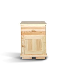 szafka nocna z litego drewna sosnowego szuflada i szafka