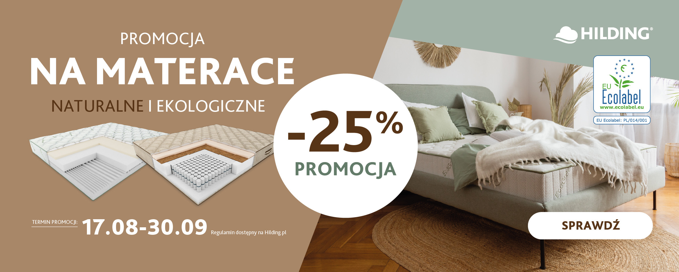 Promocja materace HILDING naturalne i eCo